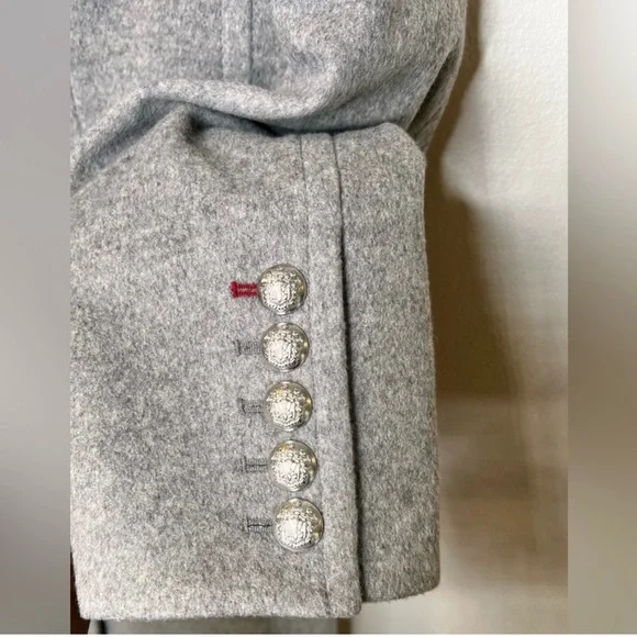 Veronica Beard Nalida Overcoat Grey Size 6 Wool Cashmere Long Cardigan Coat - Picture 7 of 13